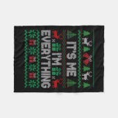 Sein Ich ist alles Weihnachten Pajama Couple Match Fleecedecke (Vorderseite (Horizontal))