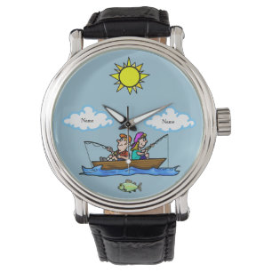 Sein & ihr Spaß beim Fischen in Boat Watch passt  Armbanduhr