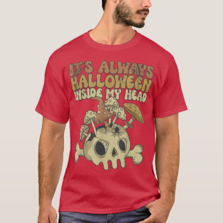 Sein immer Halloween in meinem Kopf Retro-Pilz T-Shirt