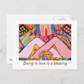 Sein in der Liebe ist ein Segen Postkarte (Vorne/Hinten)