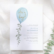 Sein Junge | Blue Balloon Baby Showbudget
