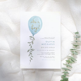 Sein Junge | Blue Balloon Baby Showbudget