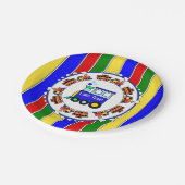 Sein Junge, Choo Choo Train Baby Dusche Party Pappteller (Schrägansicht)