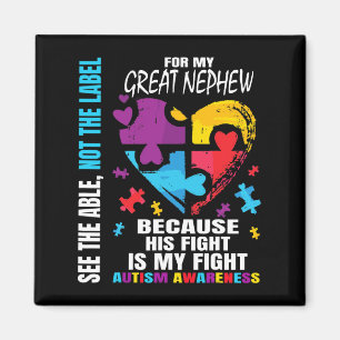 Sein Kampf Blue Great Nephew Autismus Awareness Ta Magnet