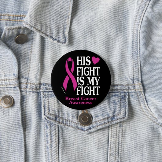 Sein Kampf... Brustkrebs Button (Beispiel)
