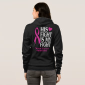 Sein Kampf... Brustkrebs Hoodie (Schwarz voll)