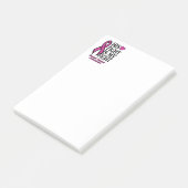 Sein Kampf... Brustkrebs Post-it Klebezettel (angewinkelt)