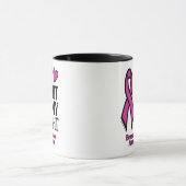 Sein Kampf... Brustkrebs Tasse (Zentrum)