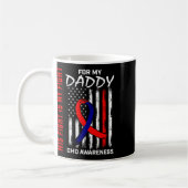 Sein Kampf Daddy Chd Awareness American Flag Graph Kaffeetasse (Links)