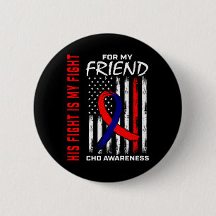 Sein Kampf Freund Chd Awareness American Flag Grap Button