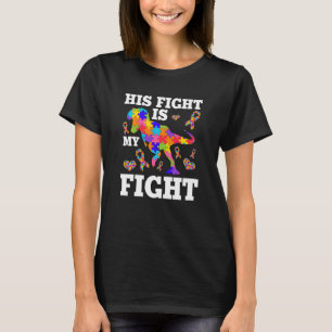 Sein Kampf gegen Autismus Bewusstsein Autistische T-Shirt