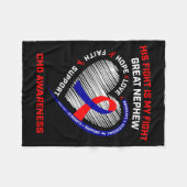 Sein Kampf Großneffe CHD-Bewusstsein Herzkrankheit Fleecedecke (Vorderseite (Horizontal))