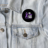 Sein Kampf ist mein Bauchspeicheldrüsenkrebs-Bewus Button (Beispiel)