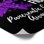 Sein Kampf ist mein Bauchspeicheldrüsenkrebs-Bewus Poster (Ecke)