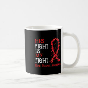 Sein Kampf ist mein Bewusstsein für Herzkrankheite Kaffeetasse
