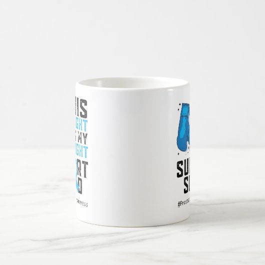Sein Kampf ist mein Bewusstsein für Prostatakrebs Kaffeetasse (Mittel)