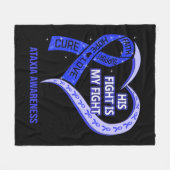 Sein Kampf ist mein Kampf Ataxie Bewusstsein Blaue Fleecedecke (Vorderseite (Horizontal))