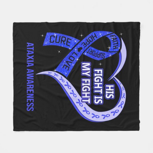 Sein Kampf ist mein Kampf Ataxie Bewusstsein Blaue Fleecedecke (Vorderseite (Horizontal))