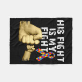 Sein Kampf ist mein Kampf Autism Awareness Support Fleecedecke (Vorderseite (Horizontal))
