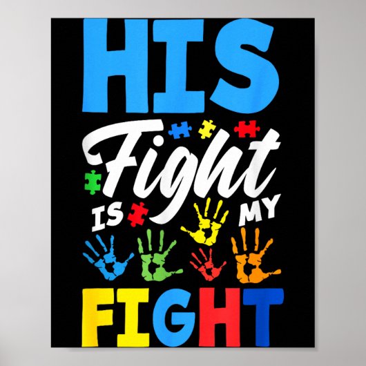 Sein Kampf ist mein Kampf Autismus-Bewusstsein  Poster (Vorne)
