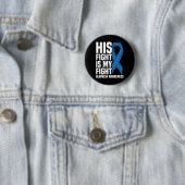 Sein Kampf ist mein Kampf blauer Ribbon Alopecia A Button (Beispiel)
