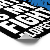 Sein Kampf ist mein Kampf blauer Ribbon Alopecia A Poster (Ecke)