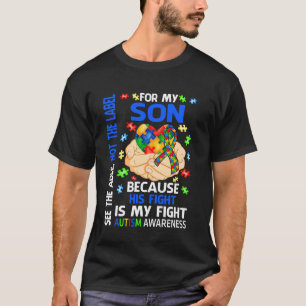 Sein Kampf ist mein Kampf Blaues Kind Autismus-Bew T-Shirt