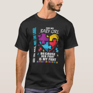 Sein Kampf ist mein Kampf Blue Baby Boy Son Autism T-Shirt