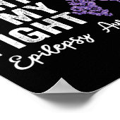 Sein Kampf ist mein Kampf Epilepsie Krieger Epilep Poster (Ecke)