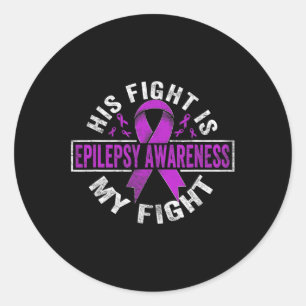Sein Kampf ist mein Kampf Epilepsy Awareness 3 Runder Aufkleber