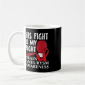 Sein Kampf ist mein Kampf gegen Aneurysma Kaffeetasse (Links)