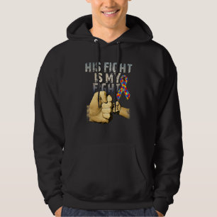Sein Kampf ist mein Kampf gegen Autismus Bewusstse Hoodie
