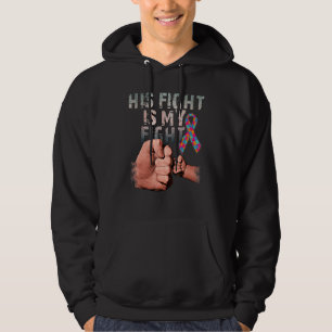 Sein Kampf ist mein Kampf gegen Autismus Bewusstse Hoodie