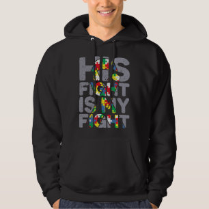 Sein Kampf ist mein Kampf gegen Autismus Bewusstse Hoodie