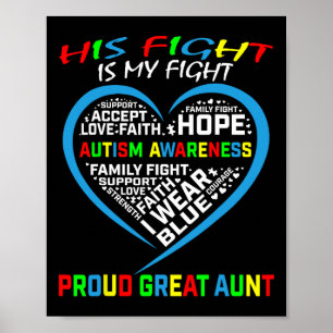 Sein Kampf ist mein Kampf gegen Autismus Bewusstse Poster