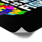 Sein Kampf ist mein Kampf gegen Autismus Bewusstse Poster (Ecke)