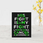 Sein Kampf ist mein Kampf gegen das Lymphom Blutkr Karte (Gelbe Blume)