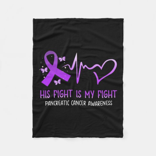 Sein Kampf ist mein Kampf gegen den Pankreaskrebs Fleecedecke (Vorderseite)
