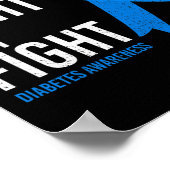 Sein Kampf ist mein Kampf gegen Diabetes Aufklärun Poster (Ecke)