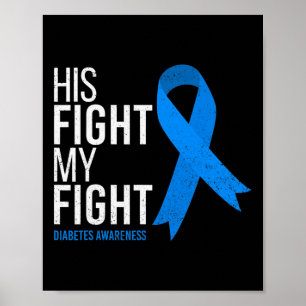 Sein Kampf ist mein Kampf gegen Diabetes Aufklärun Poster