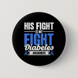 Sein Kampf ist mein Kampf gegen Diabetes Bewusstse Button