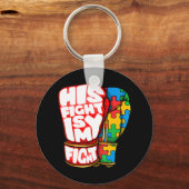 Sein Kampf ist mein Kampf gegen Handschuhe. Autism Schlüsselanhänger (Vorderseite)