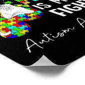 Sein Kampf ist mein Kampf gegen meinen Sohn Autism Poster (Ecke)