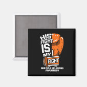 Sein Kampf ist mein Kampf gegen Multiple Sklerose Magnet (Vorderseite/Rückseite)
