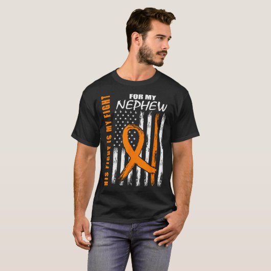 Sein Kampf ist mein Kampf gegen Nephew Leukämie Be T-Shirt (Vorne ganz)