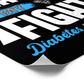 Sein Kampf ist mein Kampf gegen T1d Diabetes Typ 1 Poster (Ecke)