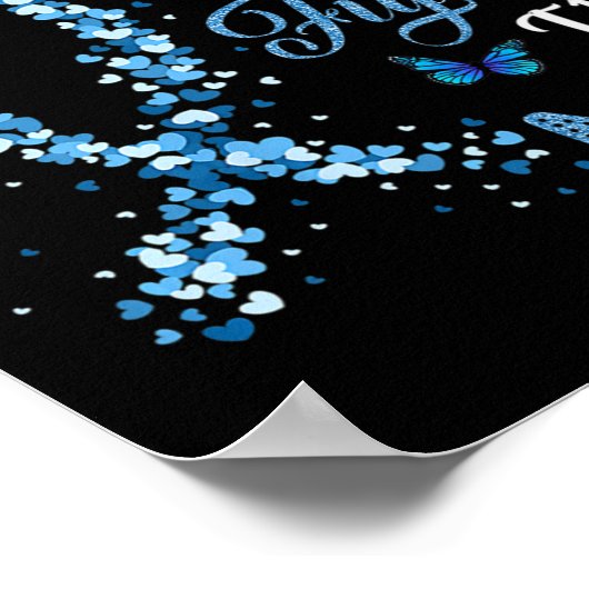 Sein Kampf ist mein Kampf gegen T1d Mama Diabetes Poster (Ecke)