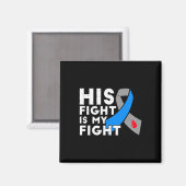 Sein Kampf ist mein Kampf gegen Typ 1 Diabetes Bew Magnet (Vorderseite/Rückseite)