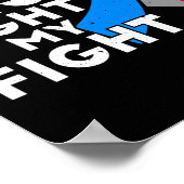 Sein Kampf ist mein Kampf gegen Typ 1 Diabetes Bew Poster (Ecke)