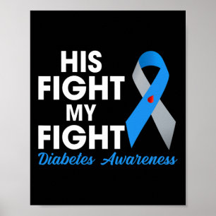 Sein Kampf ist mein Kampf gegen Typ 1 TD1 Diabetes Poster